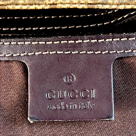 AUTHENTIC GUCCI GG SUPREME LARGE MESSENGER BAG BROWN COLOR - Picture 8 of 12